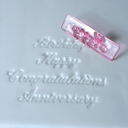  Foto: FMM Embosser Script 4 Word Set