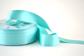  Foto: Nastro doppio raso verde tiffany h.2,5 cm