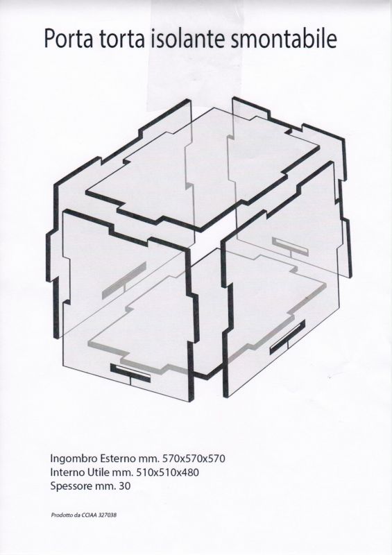 Porta Torta Isolante in polistirolo 57 cm