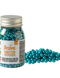 DECORA- Perle di zucchero azzurro metallizzato 100 GR