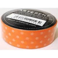  Foto: Nastro adesivo colorato a pois arancione per cake board 10 mt