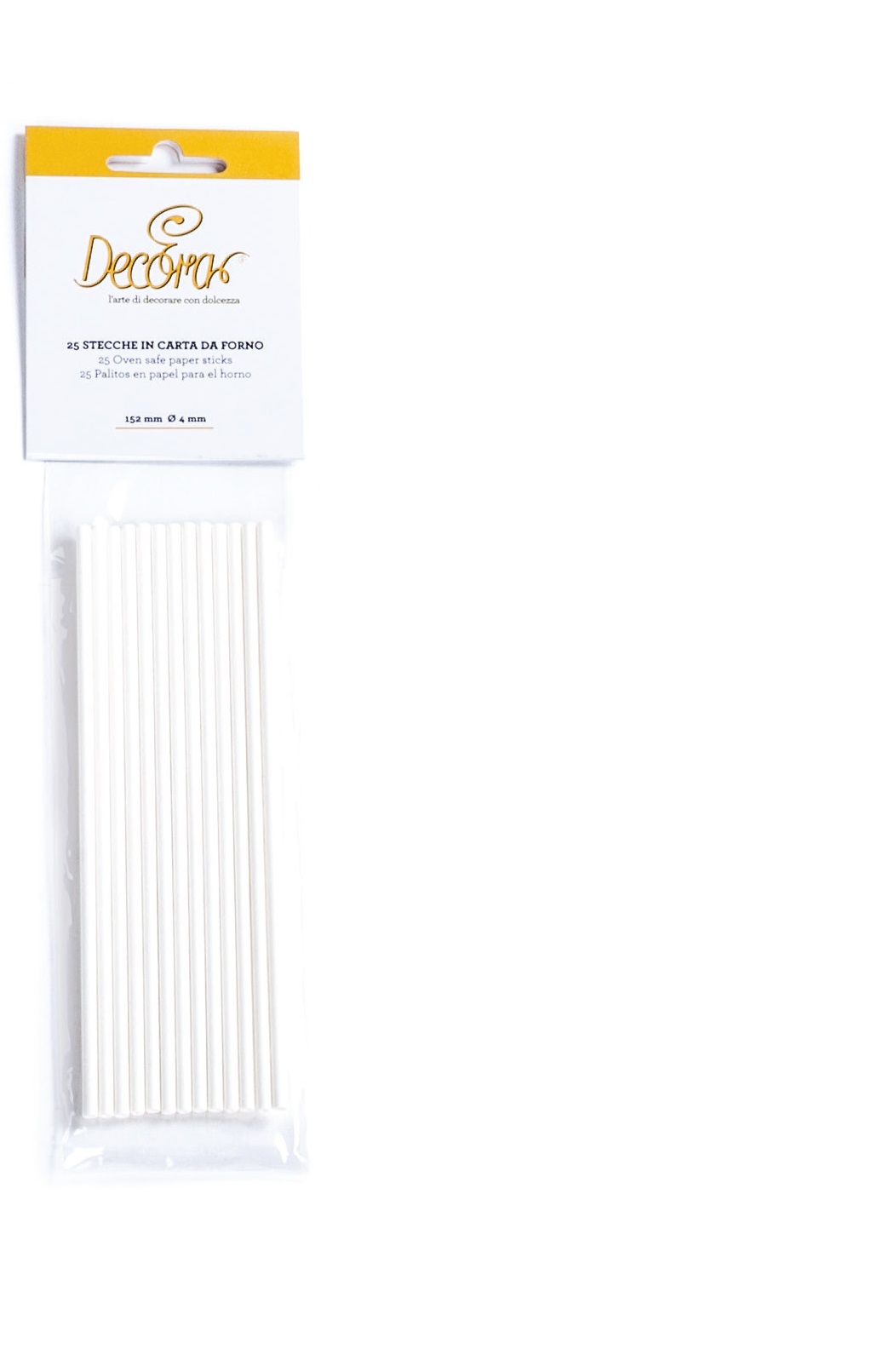  Foto: Stecche in carta da forno Decora 25pz 152MM Ã˜ 3,8 mm