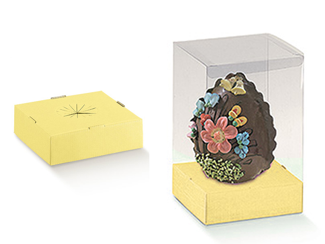  Foto: Scatola trasparente per uova di pasqua con fondo bianco 30x30x40 cm pz.2