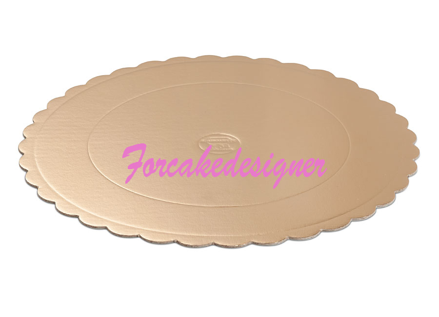  Foto: SOTTOTORTA Festonato Tondo oro/nero 32 cm