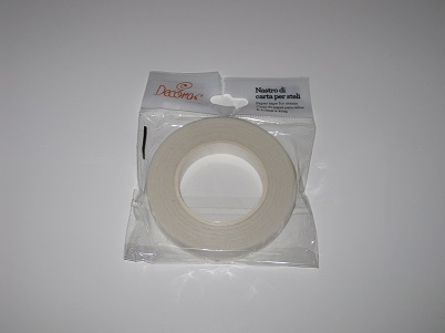  Foto: NASTRO DI CARTA PER STELI BIANCO 12MM 27M Decora