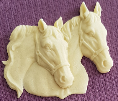  Foto: Alphabet moulds - stampo silicone horses head (coppia) am0277