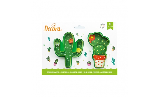  Foto: DECORA Set 2 tagliapasta cactus in plastica 9 x h 2,2 cm