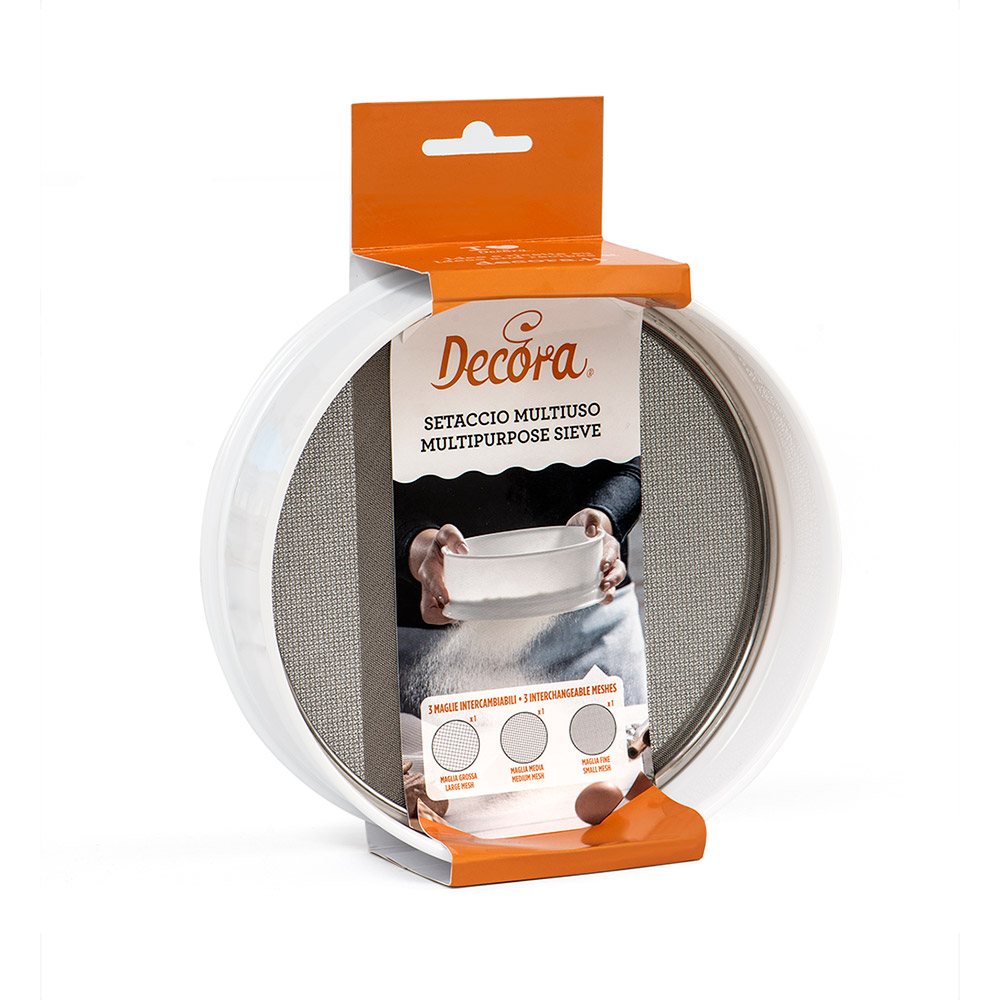 Foto: Decora - Setaccio con 3 maglie: fine, media e grande Ã¸ 20 x h 7 cm