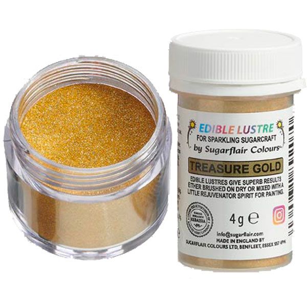  Foto: Sugarflair Edible Lustre Glitter Treasure Gold, 4g