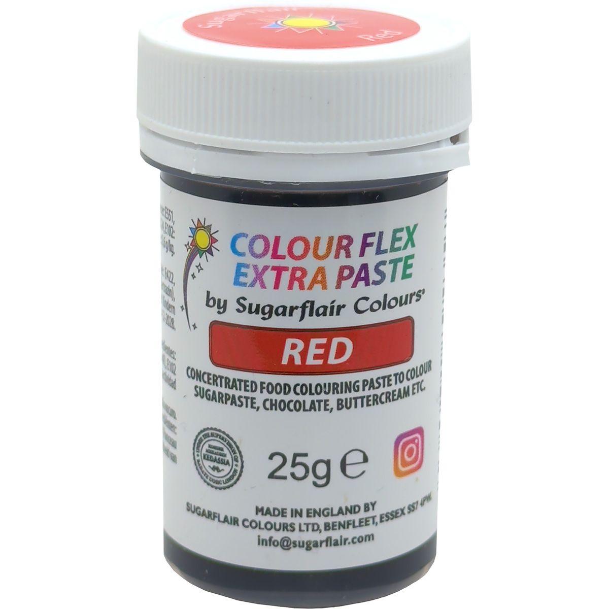  Foto: SUGARFLAIR COLOURFLEX EXTRA PASTE ROSSO - 25G